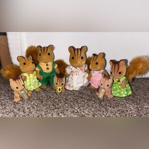 Calico Critters Squirrel Family with Babies